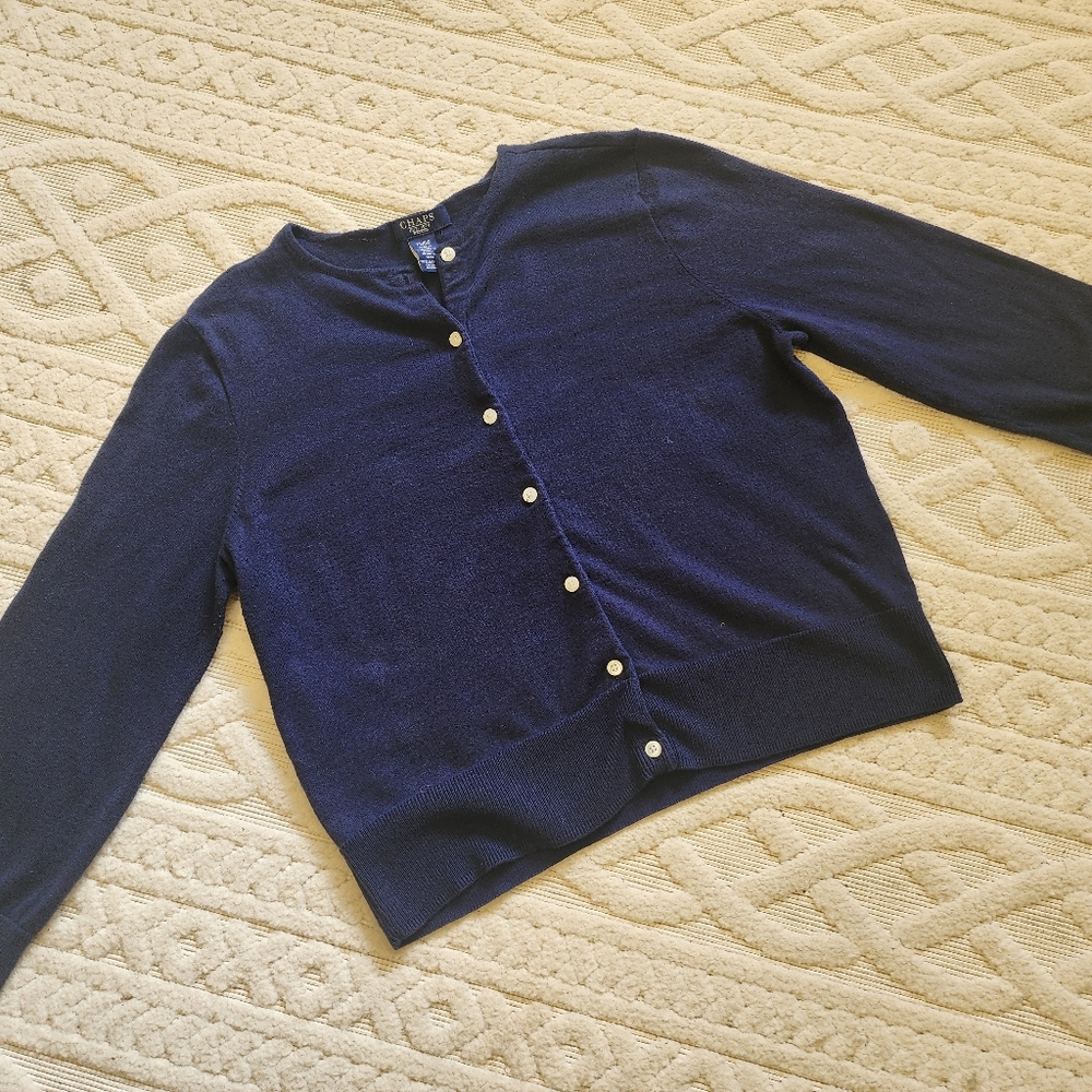PL Navy Cardigan Sweater